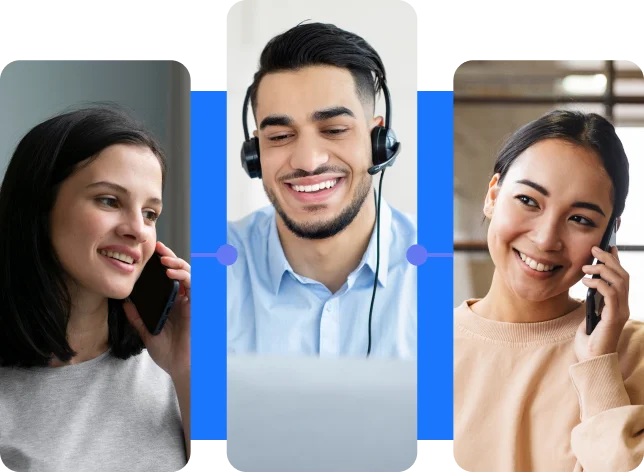 Agents using call center training software