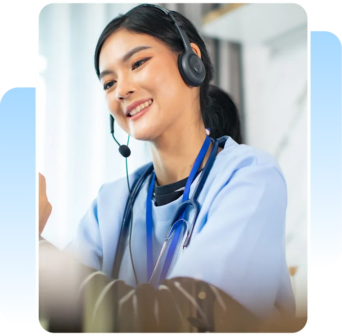 The agent is working to offer healthcare BPO service